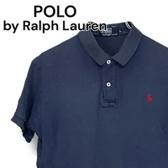 POLO by Ralph Lauren ネイビー ポロシャツ レディースLサイズ ラルフローレン 定番人気 刺繍ロゴ 上品シルエット 大人カジュアル 春夏コーデ 着回し万能 トップス オシャレ 美品 0000797OC