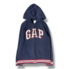 ギャップ キッズ ネイビー レッド POINT LINE フード ジップアップ L