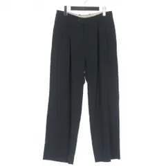 ウル URU 23AW HARD TWIST COTTON - INVERTED PLEATS PANTS ワイドパンツ スラックス 2 ダークネイビー 紺 23FHTC03