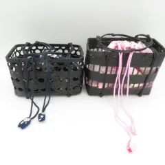 和装バッグ 和かごバッグ 2点セット 籠巾着付き 牡丹柄 薔薇柄 竹かご 浴衣用 夏祭り 花火大会