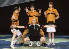 【中古】生写真(男性) 熊沢学(橘桔平)・速川大弥(真田弦一郎)・梶山武雅(柳蓮二)・中山清太郎(柳生比呂士)/横型・キャラクターショット・2Lサイズ/Blu-ray・DVD「ミュージカル テニスの王子様 4thシーズン 青学vs比嘉」アニメイト特典オリジナル