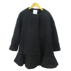 アナトリエ ANATELIER ノーカラーコート ウール ショート丈 38 黒 ブラック 0917 ■YHS3のサムネイル