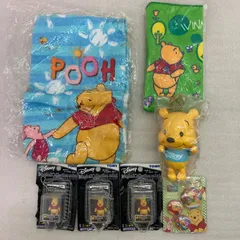 【７点セット】Disney くまのプーさん グッズまとめ ハンドタオル ハンカチ フィギュア マスコット ディズニーマジカルコレクションミニ 缶バッジプーさん3個セット