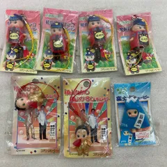 【未使用品】【7個セット】キューピー 根付キーホルダー 京都 嵯峨野トロッコ 横山たかしキューピー 富士山キューピー コスチュームキューピー キーホルダー ストラップ ご当地