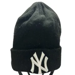 NEW ERA ニューエラ NY ニューヨーク ヤンキース ロゴ 刺繍 ニット帽 ビーニー 帽子 キャップ ブラック
