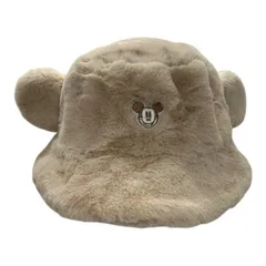 東京 ディズニーリゾート Disney ディズニー ミッキー モコモコ 耳つき バケットハット バケハ ハット 帽子 キャップ ベージュ ブラウン 系