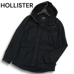 HOLLISTER ホリスター 秋冬★ ミリタリー フーディー ジャケット ブルゾン Sz.S メンズ 黒