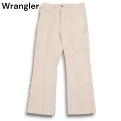 【新品 未使用】 Wrangler ラングラー 通年 WI1141 ダイヤ柄 ランチャー フレア ドレス スラックス パンツ Sz.L メンズ
