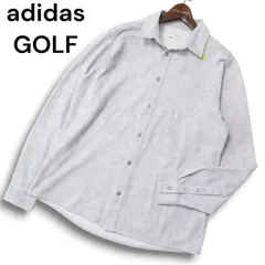 adidas GOLF アディダス ゴルフ 通年★ ムラ柄 長袖 シャツ Sz.O/XG メンズ 灰 グレー 大きいサイズ