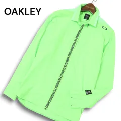 OAKLEY オークリー スカルコレクション★ 通年 ロゴ刺繍 長袖 プルオーバー シャツ ポロシャツ Sz.M メンズ ゴルフ