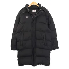 SUPERSTAR スーパースター ミズノ 秋冬★ フード着脱可 ダウン フェザー ベンチ コート Sz.S メンズ 黒