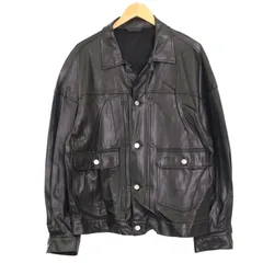 FREAK'S STORE フリークスストア 秋冬 フェイクレザー★ 裏起毛 オーバーサイズ ワーク ジャケット Sz.L メンズ 黒