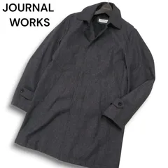 JOURNAL WORKS ジャーナルワークス 秋冬 中綿★ ステンカラー コート Sz.M メンズ 灰 グレー