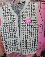 ツイード ブルー ベスト