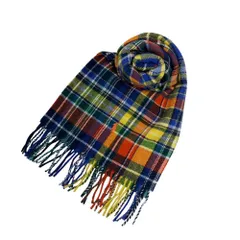 ポロラルフローレン POLO RALPH LAUREN マフラー チェック 刺繍 ウール ユニセックス Orange Multi おしゃれ 人気 ブランド 誕生日 記念 プレゼント ギフト 送料無料