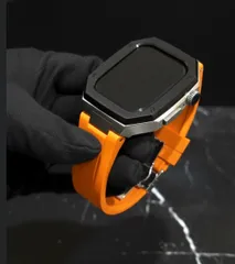 工具不要　最新　アップルウォッチ　カスタム　メタル　ラバーバンド　ベルト　スクリューレス　231