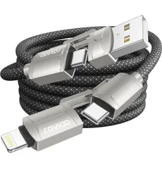 ★RAVIAD 4in1 充電ケーブル マルチ 3A USB Type C ケーブル iPhone 充電コード 60W PD USB C ライトニング usb-c 高速充電 タイプc コード タイプc ライトニング