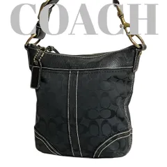 美品★COACH　コーチ　ミニショルダーバッグ レザー 斜めがけ ブラック　ワンショルダー