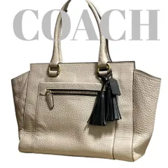 美品✨コーチ　ショルダーバッグ　A4収納トートバッグ　ベージュ　19926