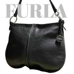 FURLA ショルダーバッグ ワンショルダー　レザー　ブラック シボ皮