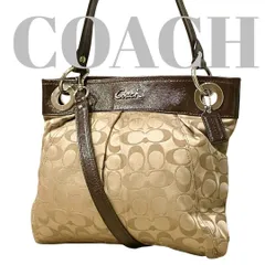 コーチ　2way ショルダーバッグ ハンドバッグ　シグネチャー　斜めがけ