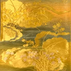 京袋帯 正絹 付下げ・無地などに フォーマルにも[あE228]