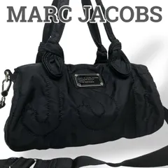 【極美品】MARK JACOBS マークジェイコブス　ミニボストンバッグ　ショルダーバッグ　ハンドバッグ　2way ブラック　ナイロン100% キルティング　レディース　メンズ　お出かけ　普段使い　日常使い　通勤　通学　おしゃれ　ブランドカバン　鞄　バッグ