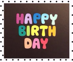 手作りアルバム仕掛け•パーツ　大きい文字　誕生日3