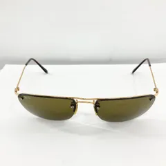 Ray-Ban RB3156? レイバン サングラス ハーフリム ゴールドフレーム オリーブグリーンレンズ 目立った傷や汚れなし メンズ レディース