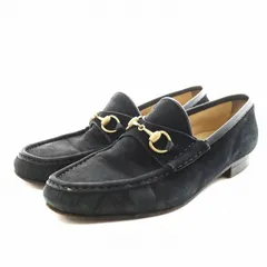 新品未使用✨GUCCIグッチ　バンブー　ビットローファー　スエード　ブラック グッチ ホースビット 1953〕メンズ ローファー ・ブラック スエード