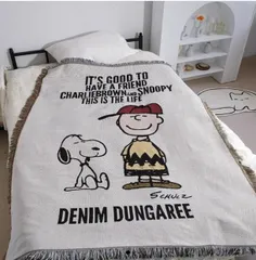 カーペット インテリア ラグマット キャンプブランケット キャンプ ソファー タペストリー スヌーピーと仲間