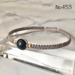 453 ブルーアベンチュリン　天然石　ブレスレット　ハンドメイド　ミサンガ　お守り