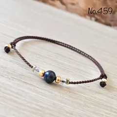 459 ラピスラズリ　天然石　ブレスレット　ハンドメイド　シンプル　お守り