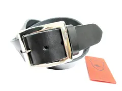 栃木レザーベルト　黒　磨きニッケル鍍金（めっき）バックル　４０ｍｍ幅　一枚革