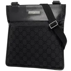 グッチ GUCCI GG柄 ショルダーバッグ 斜め掛け ポシェット ショルダーバッグ GGキャンバス ブラック 27639 レディース 【中古】