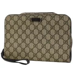 グッチ GUCCI GG柄 セカンドバッグ クラッチ セカンドバッグ コーティングキャンバス ベージュ 201755 レディース 【中古】