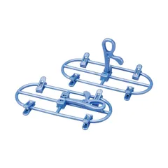 【人気商品】ネオジーンズドライハンガー 2本組 PB ズボン コモライフ ハンガー ジーンズ 洗濯 ピンチ スラックス 早く乾く