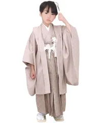 【人気商品】5歳 男の子 着物 七五三 セット 羽織 [キョウエツ] 袴 フルセット 753 [KYOETSU] 黒地紋 くすみ