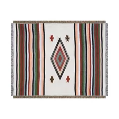 【希少品】ヴィンテージ　メキシカン ラグ マット　鳥柄　BIRD フリンジ付き 希少品】ヴィンテージ メキシカン ラグ マット 鳥柄 BIRD フリンジ付き