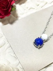 宝石質エチオピア産オパールAA+ ラピスラズリAAA-　ネックレス　天然石