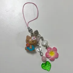 ハローキティ キーホルダー / タンニングキティ / ギャル / 携帯ホルダー