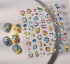 ネイル用装飾 ネイルシール 立体 ちいかわ ハチワレ ウサギ