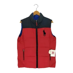 ポロラルフローレン POLO RALPH LAUREN ビッグポニー刺繍 ツートン リバーシブルパテッドベスト レディース  L(14-16)