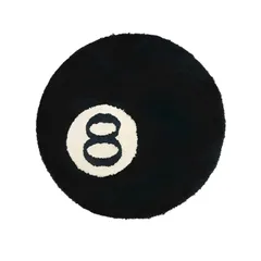 SESHIS ラグマット ビリヤード ボール 絨毯 カーペット ラグ マット 部屋 80×80cm [80 cm (円形)]