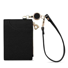 [Accart] 定期入れ パスケース リール付き レディース かわいい カードケース 薄型 コインケース キーチェーン ストラップ付き 社員証 カードケース 両面 ストラップ付 通勤 通学 IDカードホルダー リール IDカードケース 薄い パスケース  0