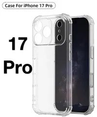 iPhone 17Pro ソフトケース カメラ&画面保護 TPU素材 耐衝撃 一体型レンズ保護 角落ち防御