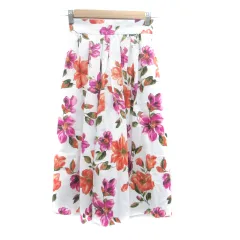 トランテアン ソン ドゥ モード 31 Sons de mode フレアスカート ロング丈 花柄 36 マルチカラー オフホワイト /HO24