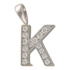 【中古】 EYEFUNNY アイファニー  ダイヤモンドアルファベット K HALPD009W K18WG ホワイトゴールド イニシャル ネックレス ペンダント トップ チャーム 23018304 RS