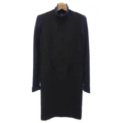 I271 美品 M タエアシダ 膝丈ワンピース ブラック カーキ レディース ワンピース レディース Vネック 膝丈 チュニック 重ね着 ジャンパー