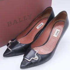 バリー パンプス シューズ ハイヒール ブランド 靴 イタリア製 レディース 38サイズ ブラック BALLY 【中古】